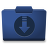 Blue Downloads Icon 48x48 png